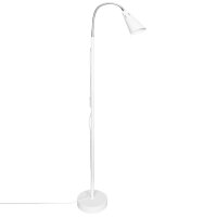Lampadaire blanc rétro design 140 cm petit en...