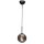Suspension Abat-jour sphérique verre fumé 18 cm de large E27 Retro