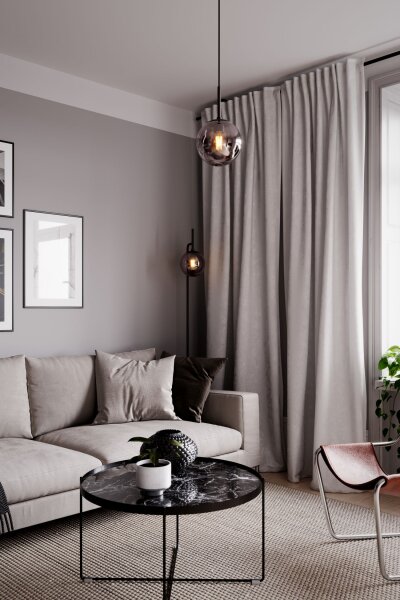 Lampadaire métal verre fumé hauteur 163,5 cm E27
