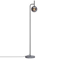 Lampadaire métal verre fumé hauteur 163,5...