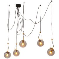 Lampe à suspendre XXL métal verre...