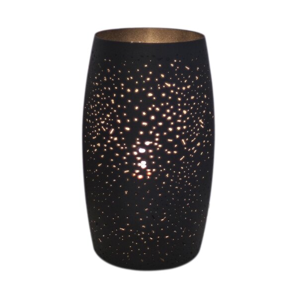 Lampe de table métal 26 cm de haut noir E27 décoratif GITTE