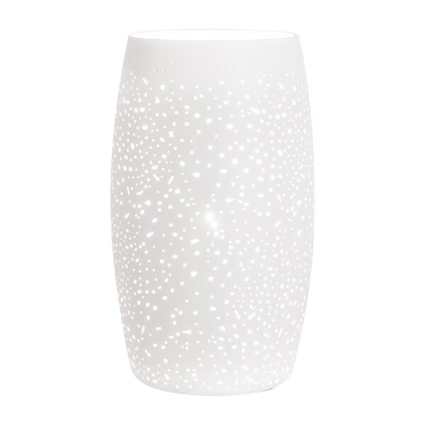 Lampe de table blanc 26 cm de haut E27 métal GITTE