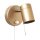 Applique murale avec câble fiche GU10 réglable en or métal