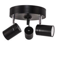Petit spot de plafond L : 20 cm Noir M&eacute;tal 3...