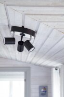 Petit spot de plafond L : 20 cm Noir Métal 3...
