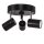 Petit spot de plafond L : 20 cm Noir Métal 3 flammes GU10