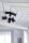 Petit spot de plafond L : 20 cm Noir Métal 3 flammes GU10