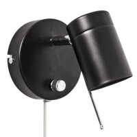 Spot mural avec fiche interrupteur L : 11 cm petit noir GU10