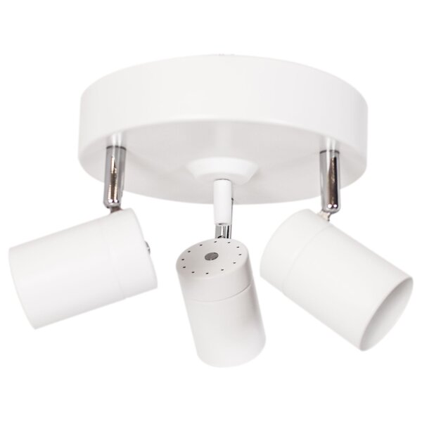 Spot Spot en métal L : 20 cm petit blanc 3-flamme GU10