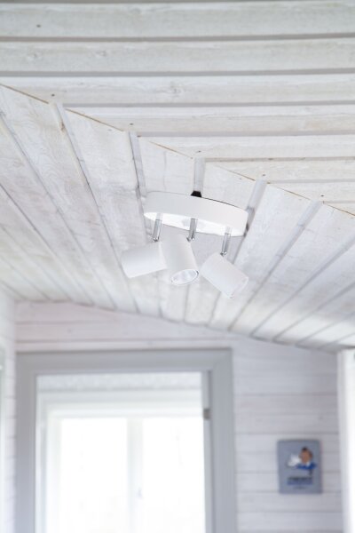 Spot Spot en métal L : 20 cm petit blanc 3-flamme GU10