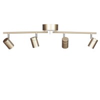 Spot de plafond GU10 4 flammes allong&eacute; 83 cm en or