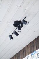Projecteur de plafond 4 flammes GU10 83 cm de long noir...