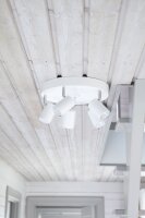 Spot de plafond blanc GU10 4-flamme petit Ø 30 cm