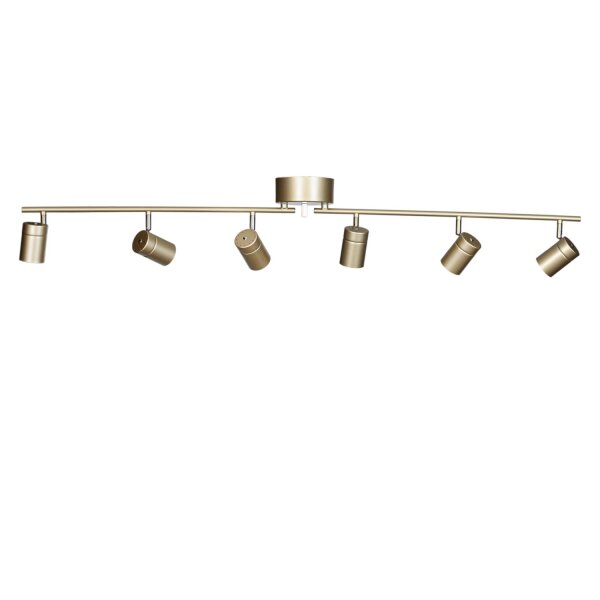Spot métal GU10 orientable en or 124 cm de long rétro