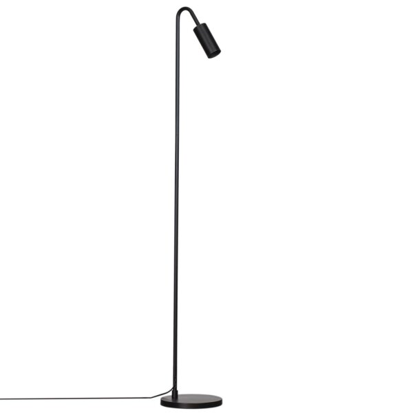 Lampadaire Noir 146 cm petit métal GU10 Retro