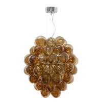 Suspension verre fumé L : 64 cm H : max. 140 cm...