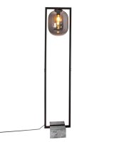 Lampadaire verre fumé métal pierre 150 cm...