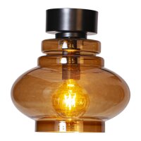 Lampe de plafonnier Vintage m&eacute;tal verre...