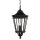 Lampe &agrave; suspendre noire Alu Verre r&eacute;glable Rustique