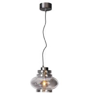 Lampe &agrave; suspendre verre fum&eacute; 30 cm de large...