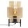 Lampe de table métal verre fumé hauteur 29 cm trépied E27