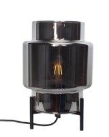 Lampe de table tr&eacute;pied 29 cm m&eacute;tal verre...