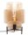 Lampe de table verre fumé métal 37 cm E27 trépied