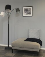 Lampadaire courbé 175 cm de haut Tissu...
