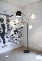 Lampe de sol grande 200 cm 5 flammes E14 orientables