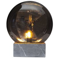 Lampe de table verre fumé marbre H : 35,5 cm Gris...