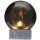 Lampe de table verre fumé marbre H : 35,5 cm Gris Gris E27 Retro