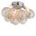 Lampe de plafonnier en métal verre fumé 30 cm de large 3-flamme G9