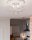 Plafonnier Verre Abat-jour L : 50 cm Chrome 6x G9 Moderne