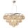 Lampe à suspendre verre fumé métal rond Ø 100 cm 8x E27
