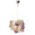 Suspension Coloré L : 50 cm H : max. 120 cm Verre Métal 8x G9