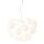 Plafonnier Verre Abat-jour L : 50 cm 8x G9 Moderne Blanc Chrome