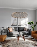 Suspension LED Fil de fer L : 115 cm H : max. 120 cm Noir