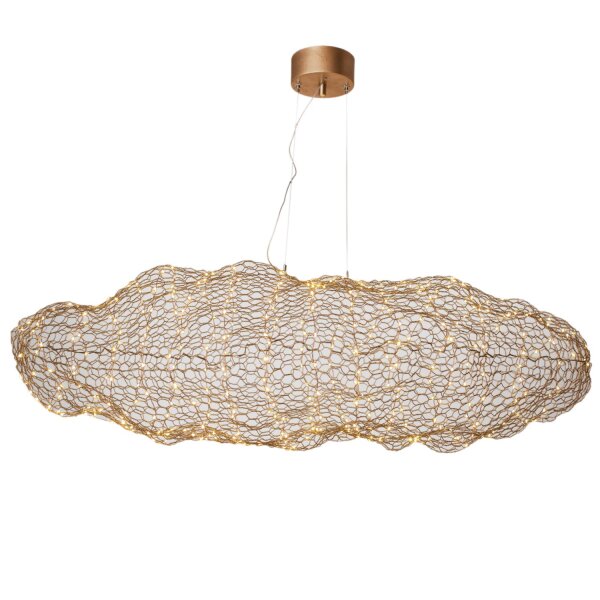 Lampe à suspendre LED Moderne 115 cm de long fil écran en or