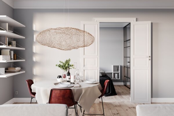 Lampe à suspendre LED Moderne 115 cm de long fil écran en or