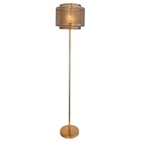 Lampadaire m&eacute;tal 157 cm en laiton mat E27 rond