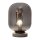 Lampe de table marbre métal verre fumé 34 cm gris E27