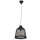 Suspension Noir Jute L : 34 cm H : max. 120 cm E27