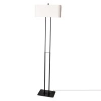 Lampadaire 150 cm petit noir blanc anguleux tissu...