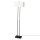 Lampadaire 150 cm petit noir blanc anguleux tissu métal E27