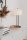 Lampe de table E27 56 cm Noir Blanc Carré Tissu Métal