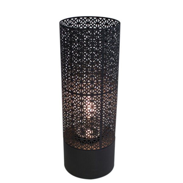 Lampe de sol extérieure métal E27 IP44 hauteur 78 cm noir
