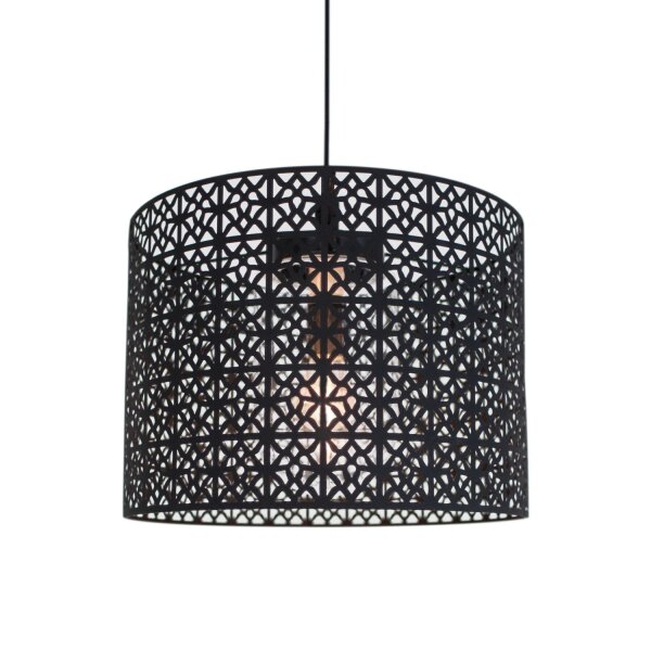 Suspension extérieure métal E27 IP44 ronde Ø 36 cm Moderne