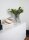 Lampe de table verre hauteur 20 cm noir gris marbré E14
