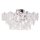 Plafonnier cristal L : 51 cm Chromé E27 3-flamme décoratif